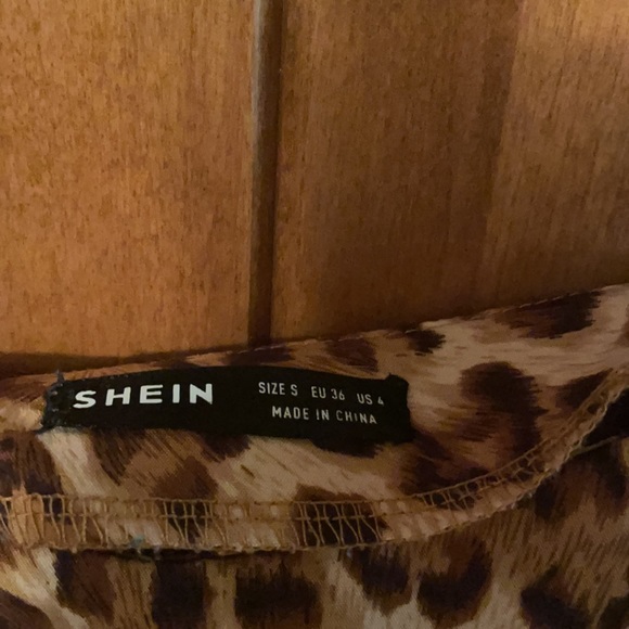 Shein leopard print satin spaghetti sleeve minidress - Picture 5 of 5